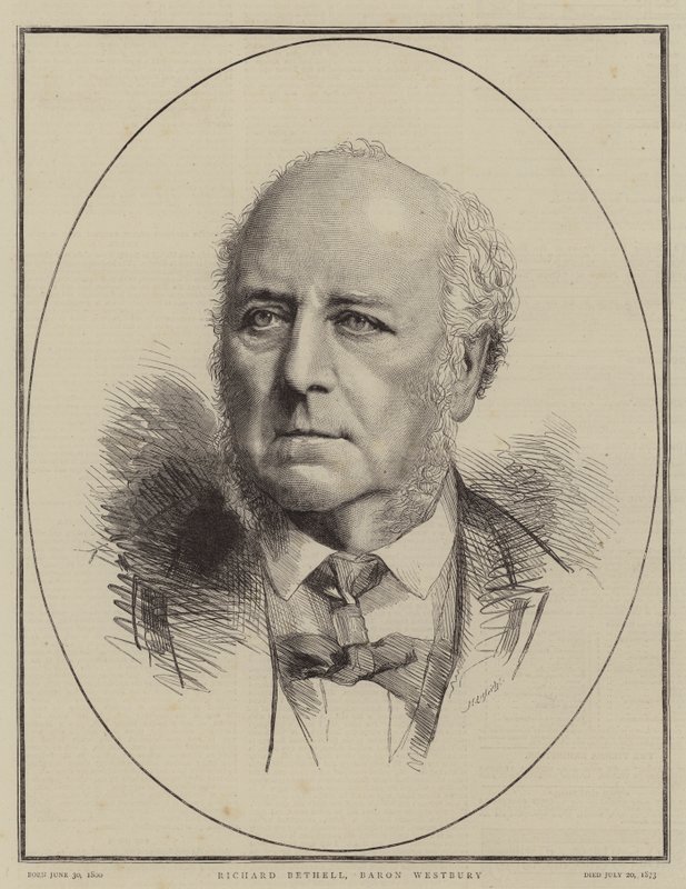 Richard Bethell, Baron Westbury (gravür) by English School