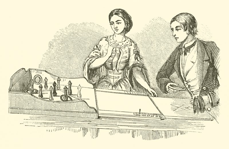 Ringolette veya Salon Quoits (gravür) by English School