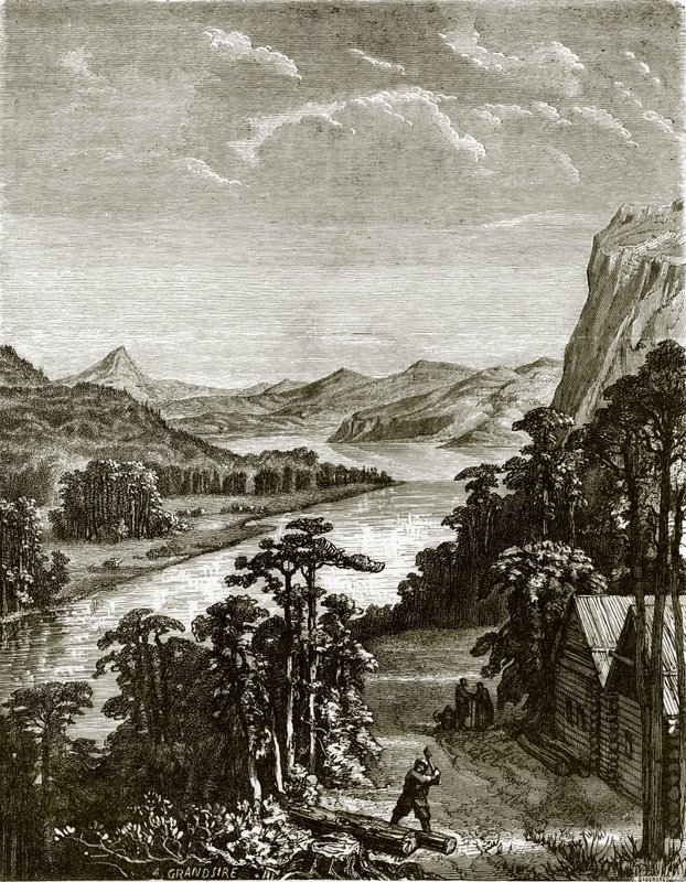 Amoor Nehri ve King-Gan dağları by English School