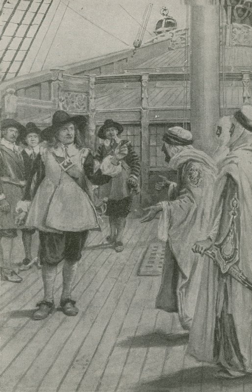 Robert Blake, Corsair şeflerinin teslimiyetini aldı by English School