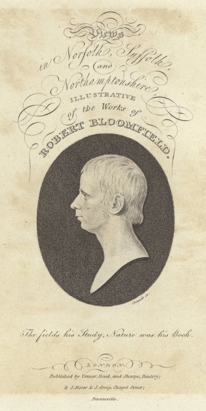 Robert Bloomfield, şair, portre (gravür) by English School