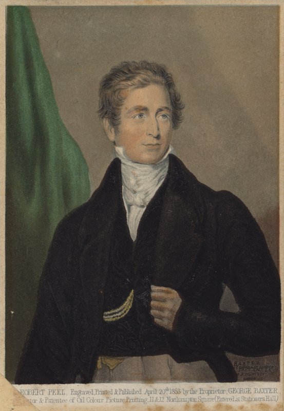 Robert Peel, İngiliz Muhafazakar politikacı ve Başbakan by English School