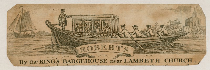 Roberts, Lambeth Kilisesi yakınlarındaki Kings Bargehouse tarafından by English School