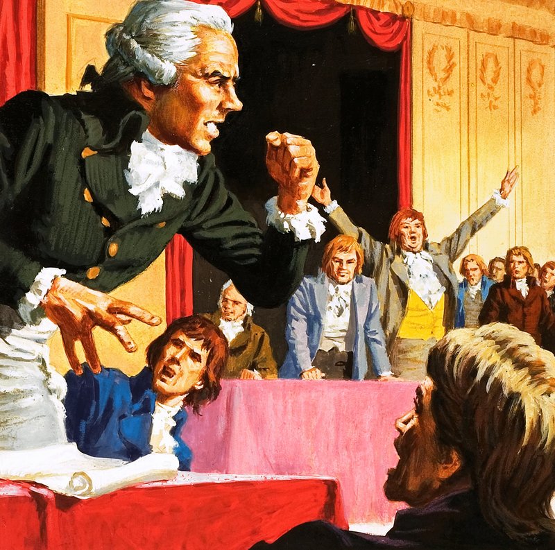 Robespierre, açlıktan ölmek üzere olan Paris halkı adına konuşuyor by English School