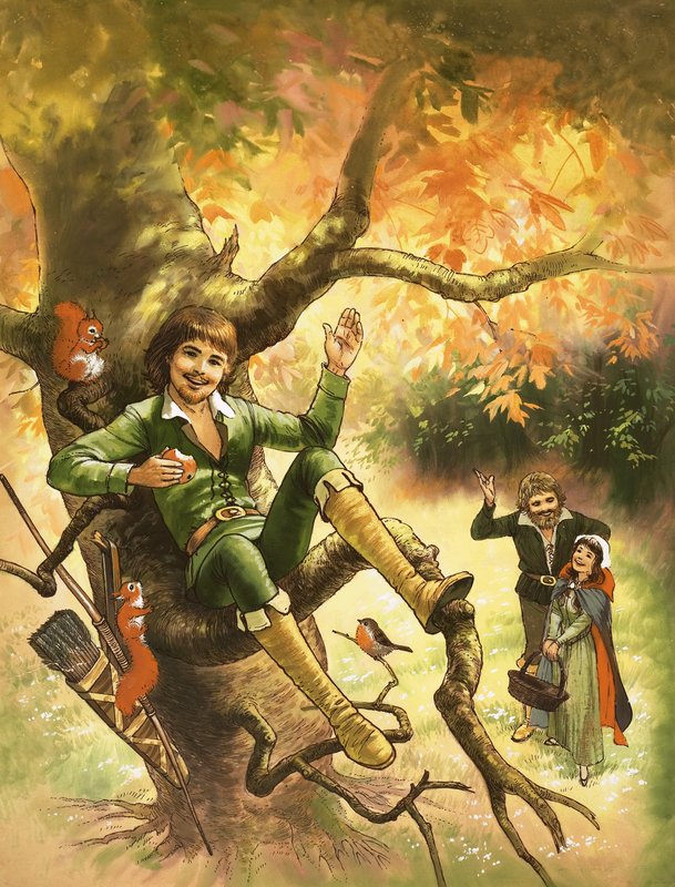 Robin Hood bir ağaçta dinleniyor by English School