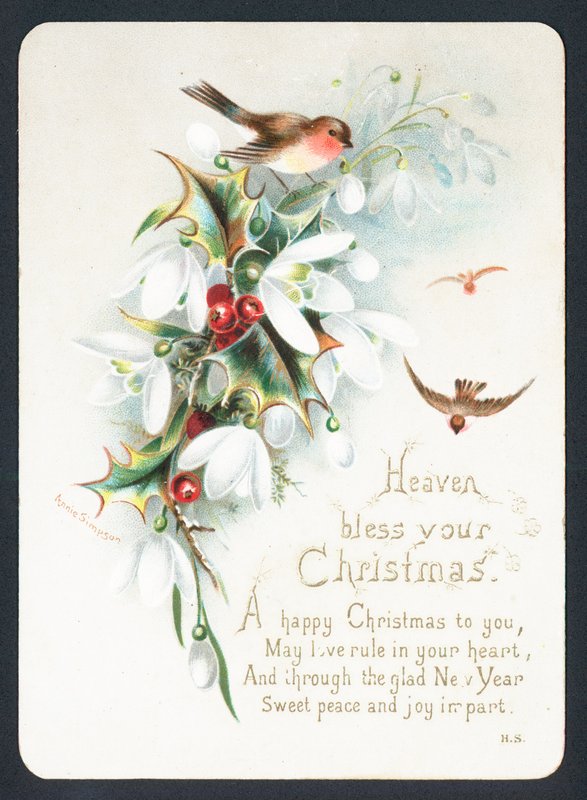 Holly ve kardelen ile Robins, Noel Kartı by English School