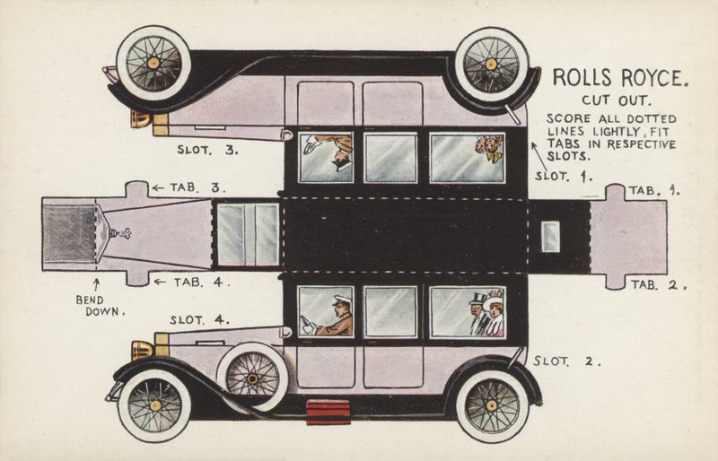 Rolls Royce Cut Out (renkli taş) by English School
