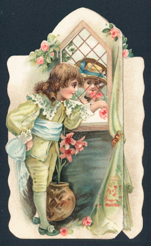 Romantik Çift, Noel Kartı by English School