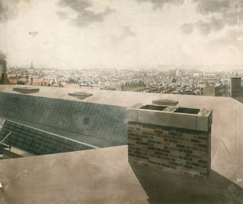 Londra'nın çatıdan görünümü by English School