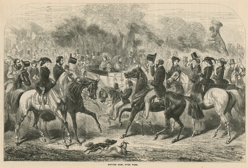 Rotten Row, Hyde Park, Londra by English School