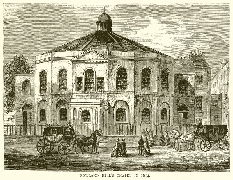 1814 yılında Rowland Hills Şapeli by English School