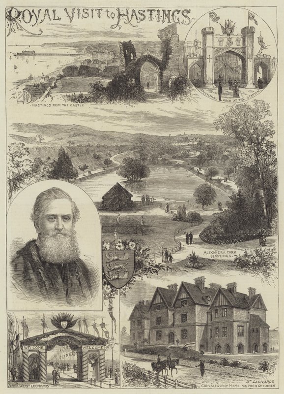 Hastings Kraliyet Ziyareti (gravür) by English School