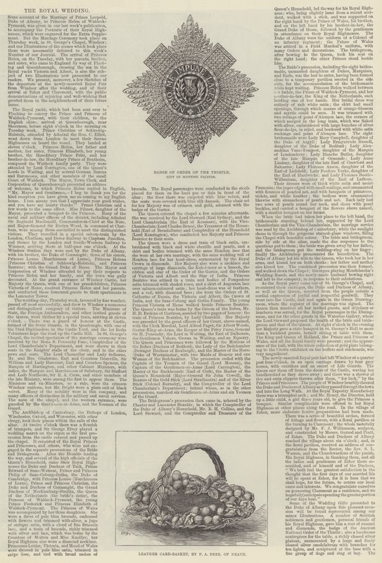 Prens Leopold ve Prenses Helena'nın Kraliyet Düğünü (gravür) by English School