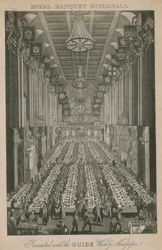 Kraliyet ziyafeti, Guildhall, Londra by English School
