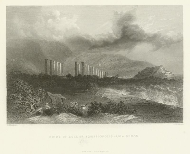 Soli veya Pompeiopolis Harabeleri, Küçük Asya, 1837 by English School