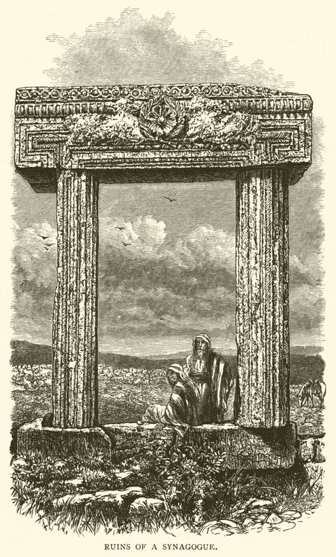 Sinagog Harabeleri (gravür) by English School