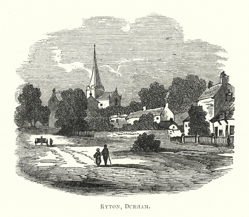 Ryton, Durham (gravür) by English School