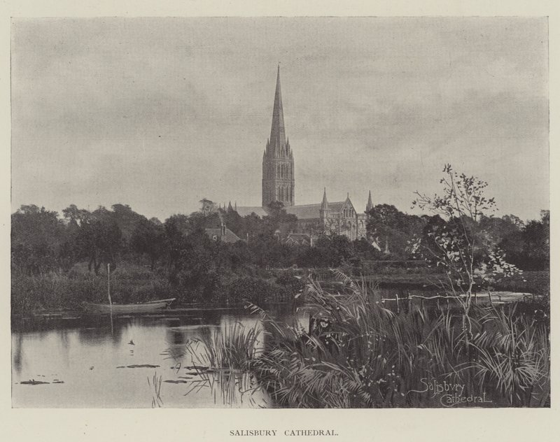 Salisbury Katedrali (gravür) by English School