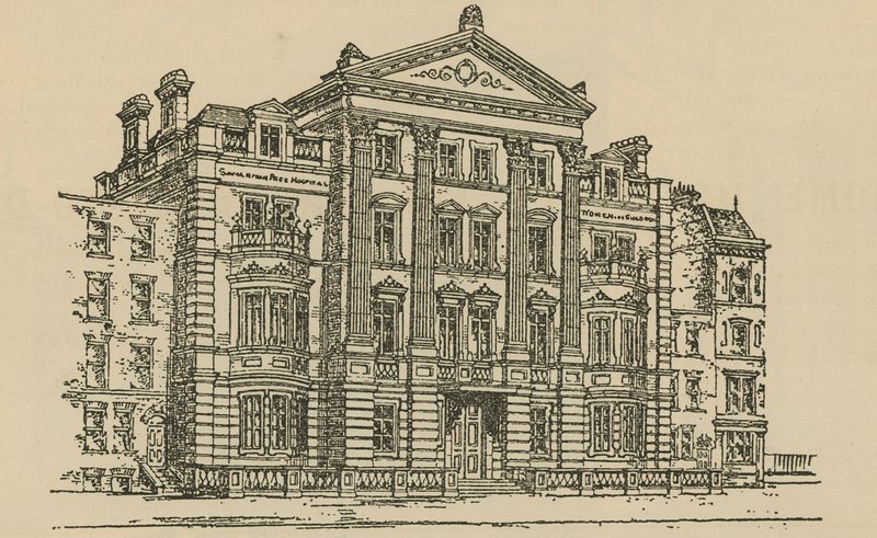 Kadınlar ve Çocuklar için Samaritan Ücretsiz Hastanesi, Lower Seymour Street, Portman Street, Londra by English School