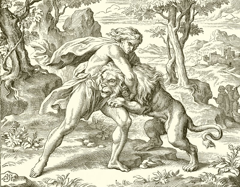 Samson ve aslan by English School