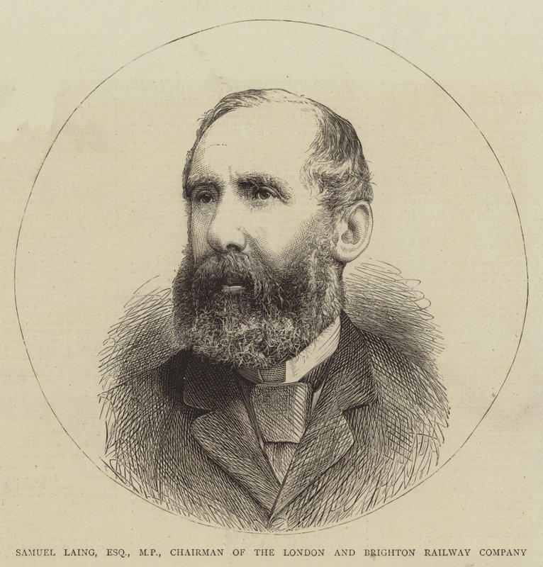Samuel Laing, Esquire, Milletvekili, Londra ve Brighton Demiryolu Şirketi Başkanı (gravür) by English School