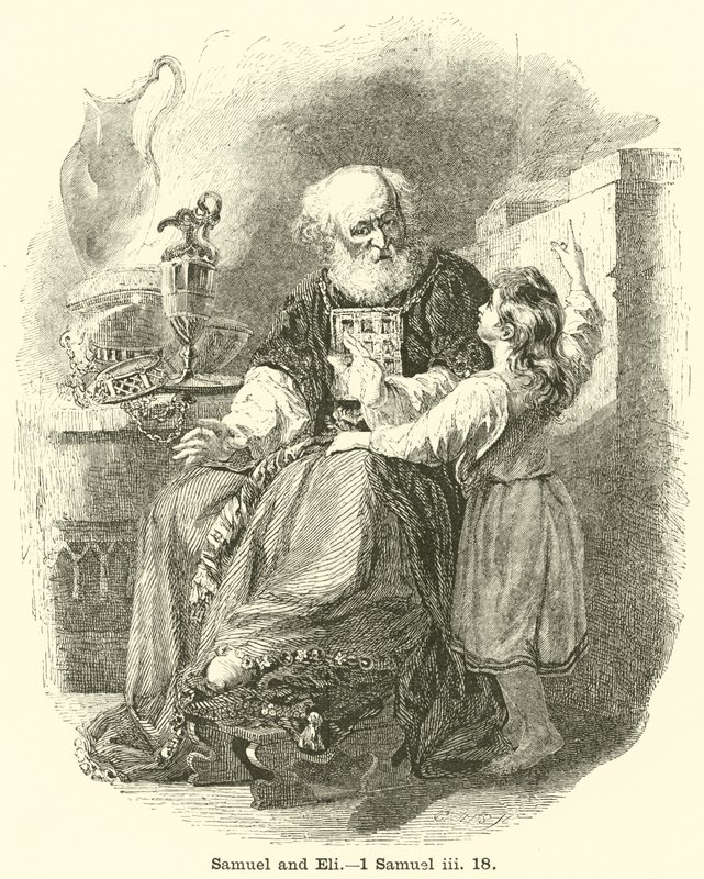 Samuel ve Eli, 1 Samuel, iii, 18 by English School