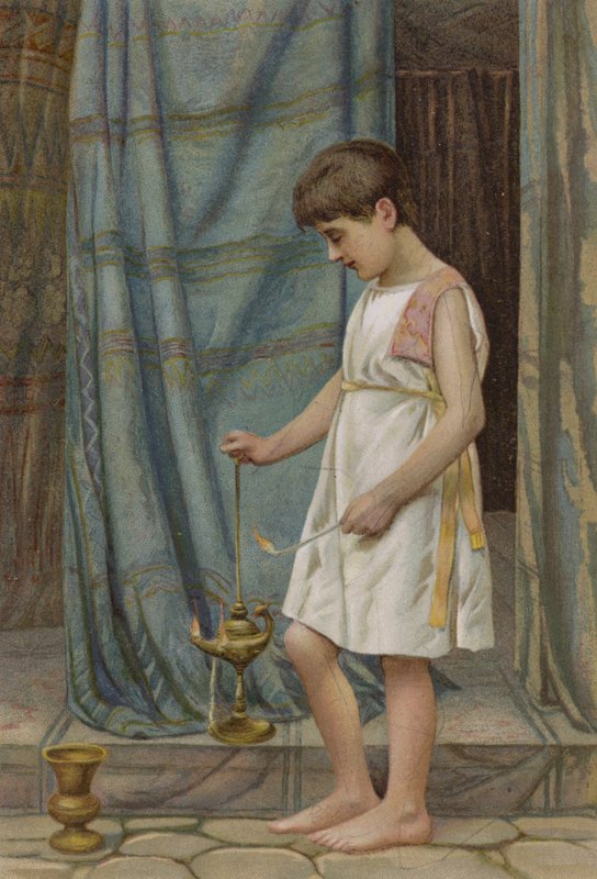 Tapınaktaki Samuel by English School