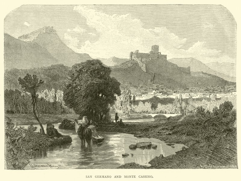 San Germano ve Monte Cassino by English School