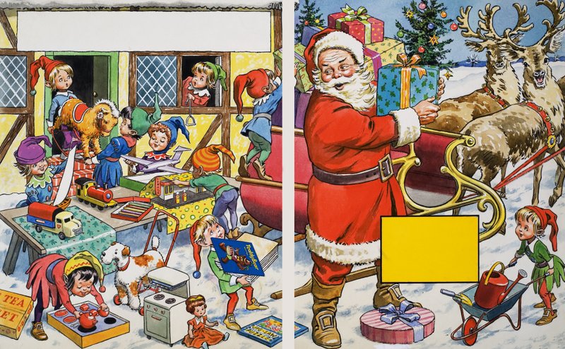Noel Baba hediyeleri organize ediyor by English School