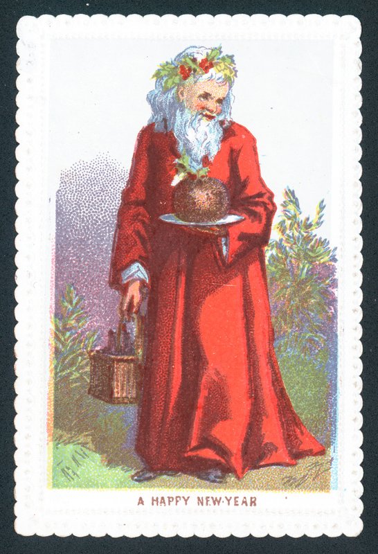 Erik pudingi tutan Noel Baba, Noel Kartı by English School