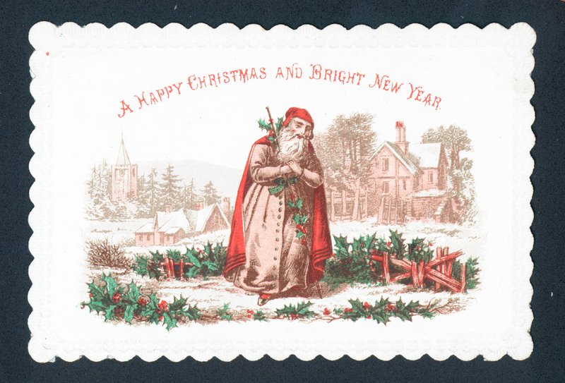 Noel Baba karlı alanda, Noel kartı by English School