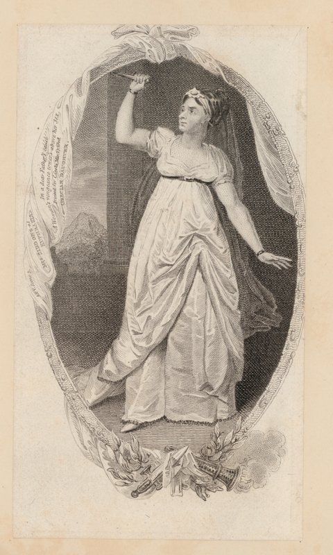 Sarah Siddons, oyuncu, Euphrasia olarak (gravür) by English School