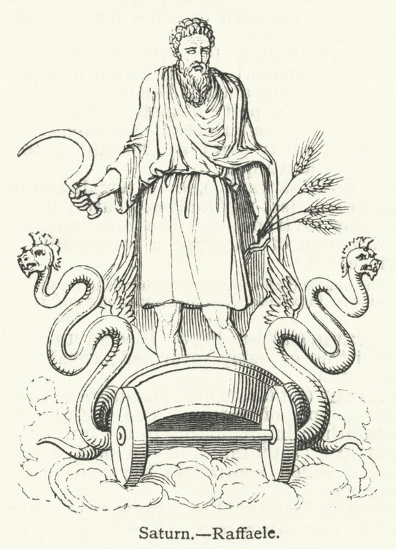 Satürn (gravür) by English School