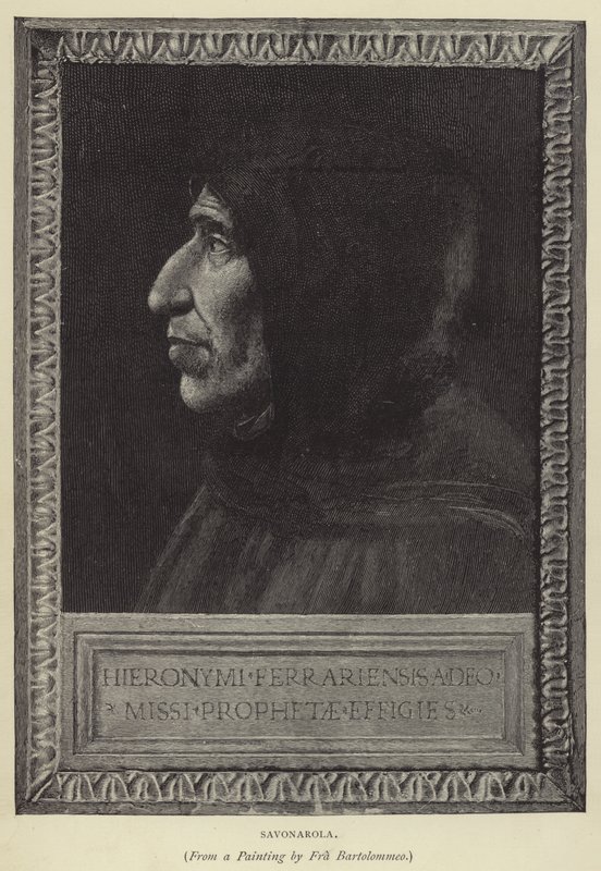 Savonarola (gravür) by English School