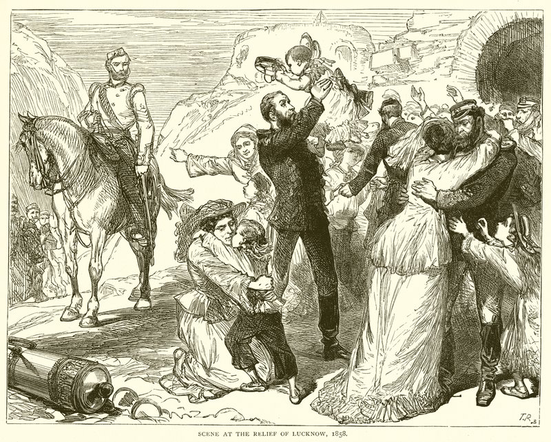 Lucknow Rölyefi Sahnesi, 1858 by English School
