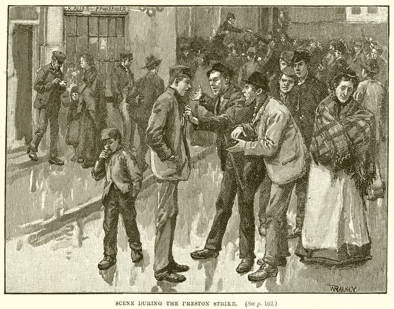 Preston Strike sırasında sahne by English School