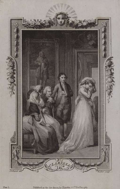 Clarissa'dan bir sahne, Samuel Richardson by English School
