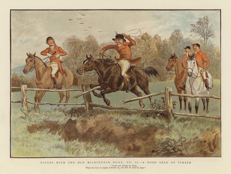 Eski Mickledale Hunt ile sahneler by English School