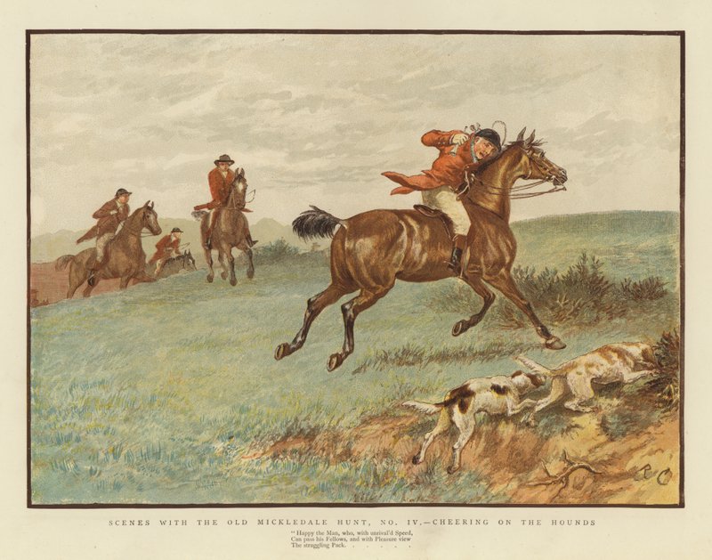 Eski Mickledale Hunt ile sahneler by English School