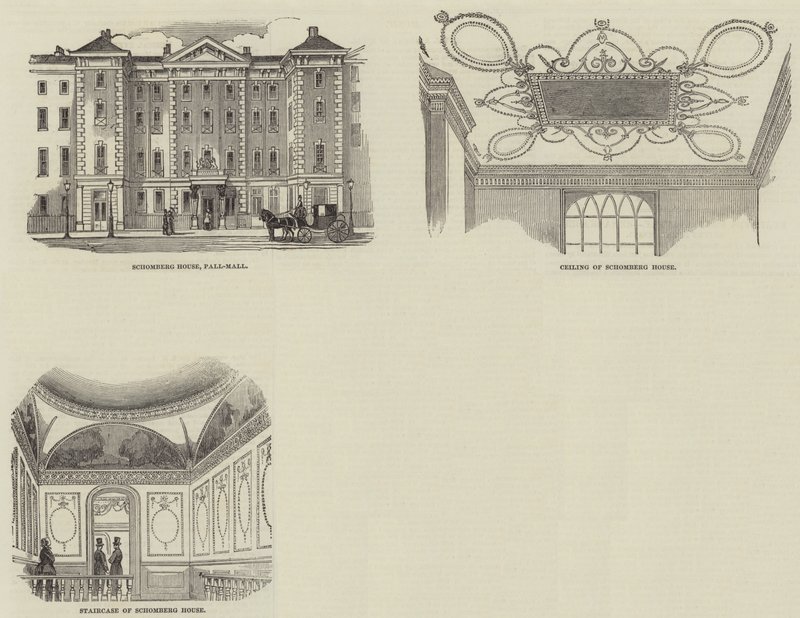 Schomberg Evi, Pall Alışveriş Merkezi (gravür) by English School