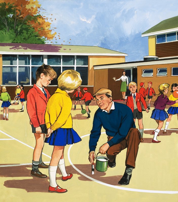 Okul bekçisi ve tuhaf işler adamı by English School