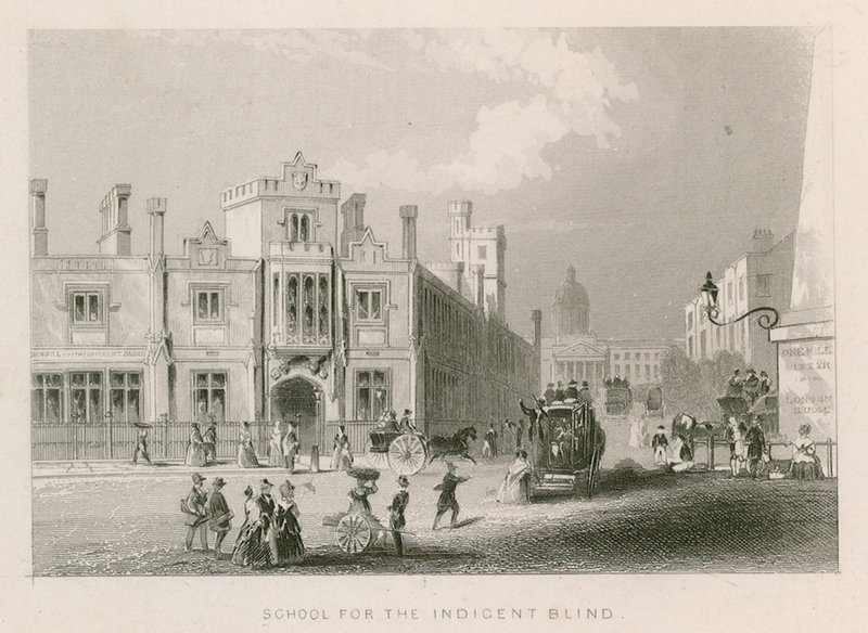 Indegent Blind Okulu, St Georges Field, Southwark, Londra by English School