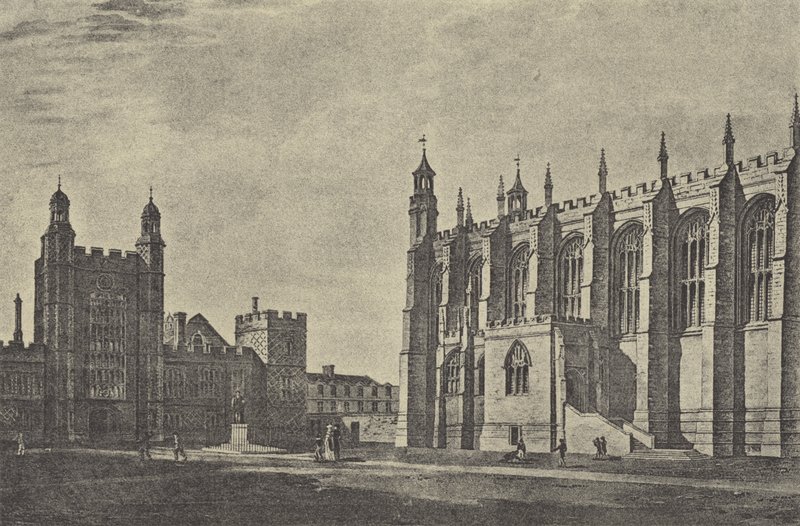 1814 yılında okul bahçesi (gravür) by English School