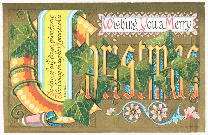 Kaydırma ve Ivy, Noel Kartı by English School