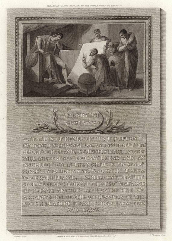 Sebastian Cabot, keşiflerini Henry VII