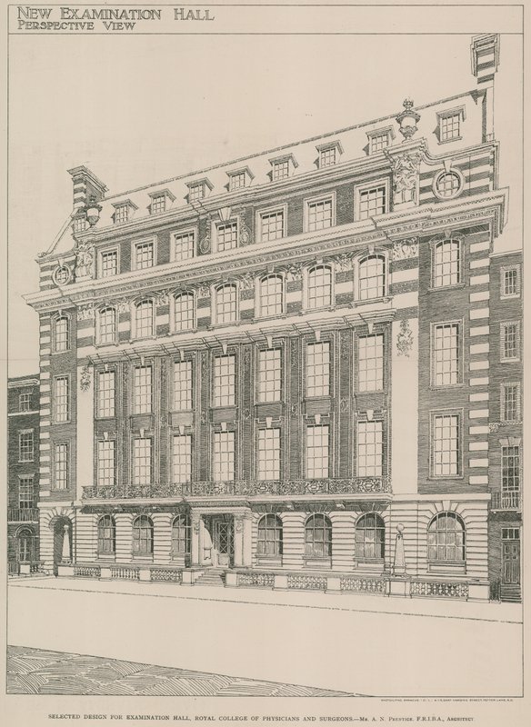 Muayene Salonu, Royal College of Physicians and Surgeons için seçilmiş tasarım by English School