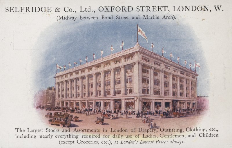 Selfridge and Company Limited, Oxford Street, Londra, Batı by English School