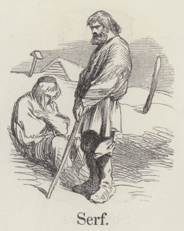 Serf (gravür) by English School