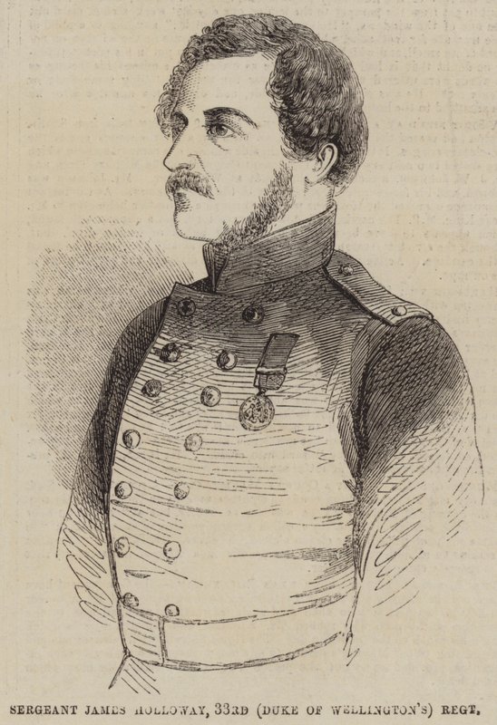 Çavuş James Holloway, 33. (Wellington Dükü) Alayı (gravür) by English School