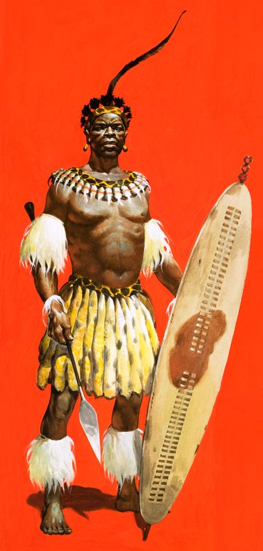 Shaka, Zulu savaşçısı by English School